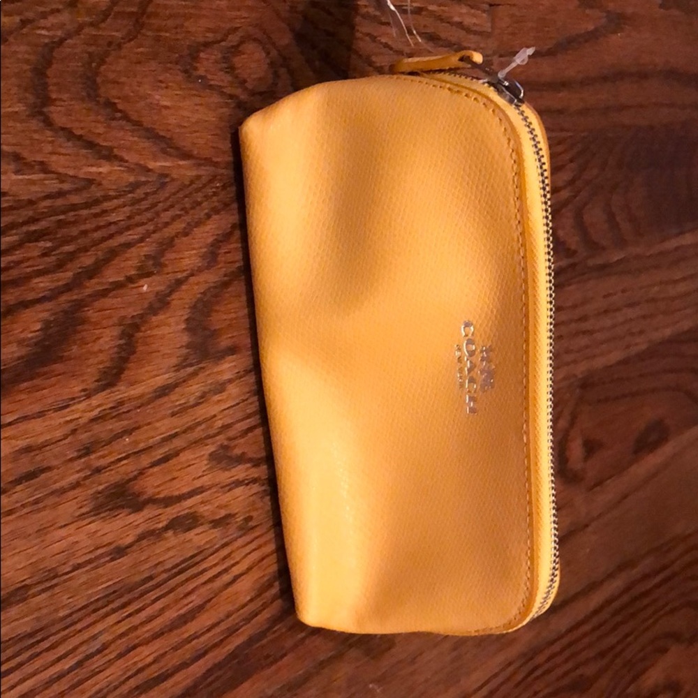 Coach leather cosmetic bag